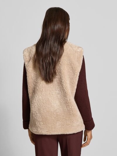 ICHI Kamizelka z obszyciem sztucznym futrem model ‘HIZALA’ Złamany biały 5