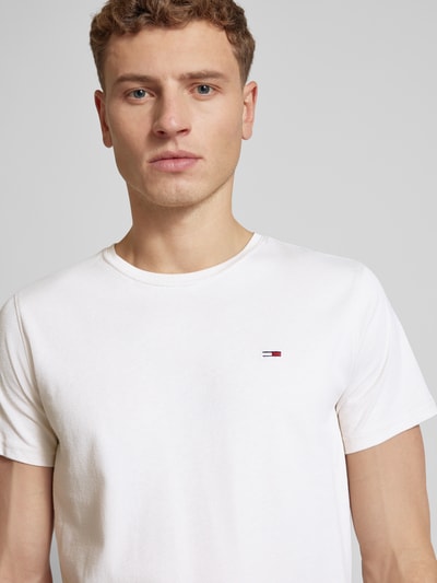 Tommy Jeans T-Shirt mit Label-Stitching Beige 3