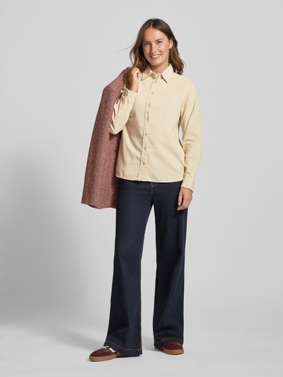 Gant Cordbluse mit Knopfleiste Ecru 1