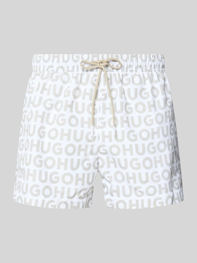 HUGO Badehose mit Tunnelzug Modell 'KALY' Offwhite 1