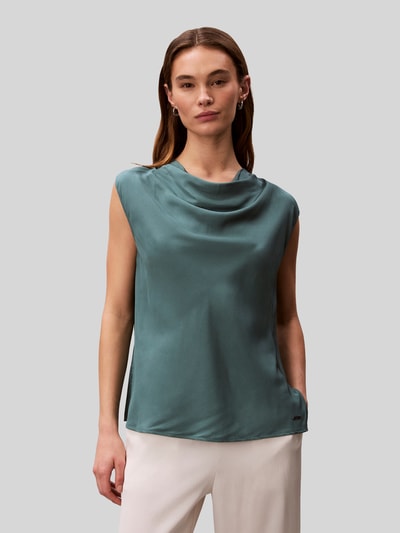Calvin Klein Womenswear regular fit blousetop van viscose Turquoise - 4