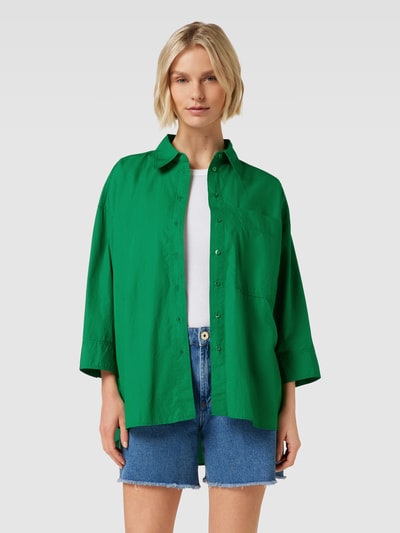 OPUS Overhemdblouse met knoopsluiting, model 'Fitani' Groen - 4