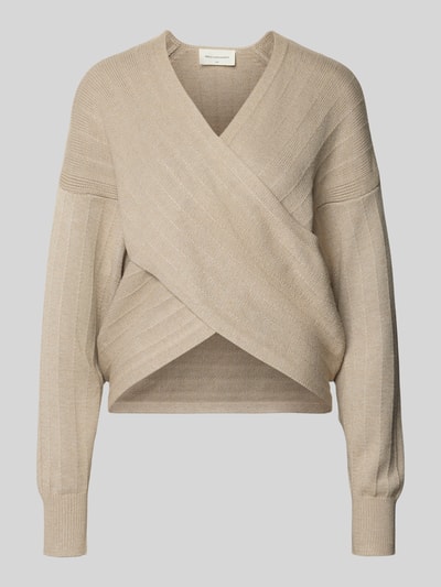 MSCH Copenhagen Strickpullover in Wickel-Optik Modell 'Zine Rachelle' Beige 2