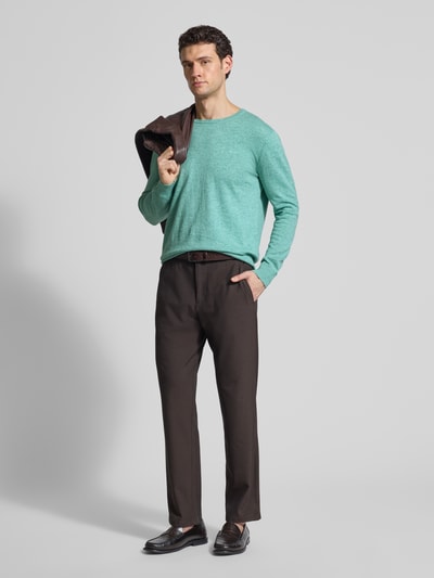 GANT Longsleeve mit Leinen-Anteil Helltuerkis Melange 1