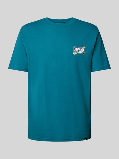 Tommy Jeans T-shirt z nadrukiem z logo Petrol 2