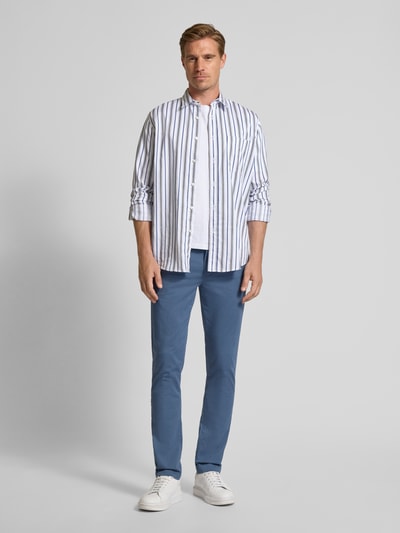 Tommy Hilfiger Slim Fit Chino aus Baumwoll-Mix Petrol 1