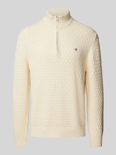 Gant Schipperstrui met geborduurd label Offwhite - 2