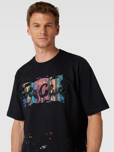 CARLO COLUCCI T-Shirt mit Motiv-Print Black 3