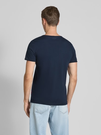 JOOP! Jeans T-Shirt mit geripptem Rundhalsausschnitt Modell 'Caspian' Marine 5