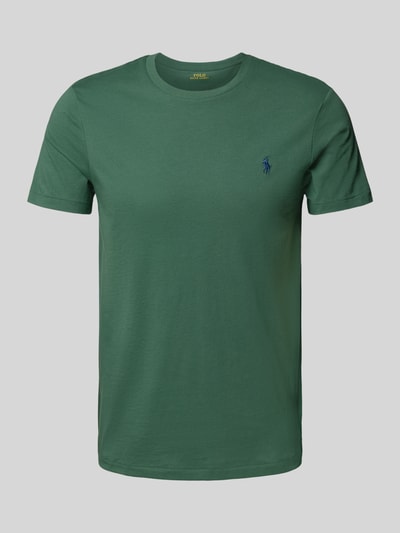 Polo Ralph Lauren Custom Slim Fit T-Shirt mit Label-Stitching Gruen Melange 2