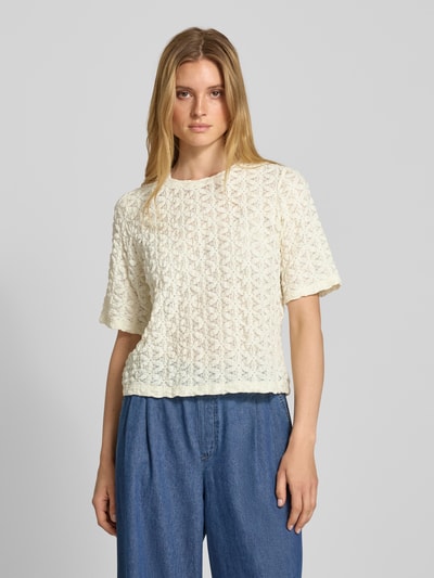 Jake*s Collection T-shirt z okrągłym dekoltem Beżowy 4