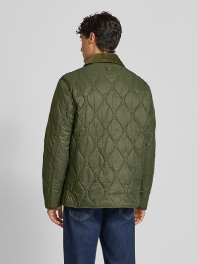 Tommy Hilfiger Regular Fit Steppjacke mit Cord-Kragen Oliv 5