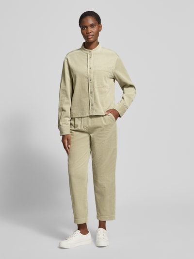 OPUS Corduroy broek met elastische band, model 'Myha soft' Rietgroen - 1