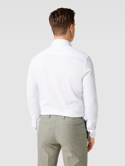 Profuomo Slim fit zakelijk overhemd van katoen met stretch Wit - 5