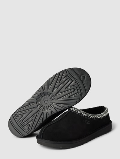 UGG Kapcie skórzane z ozdobnymi szwami model ‘TASMAN’ Czarny 4