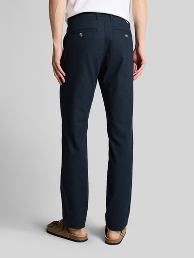 Tom Tailor Regular Fit Chino aus Leinen-Baumwolle-Mix Marine 5