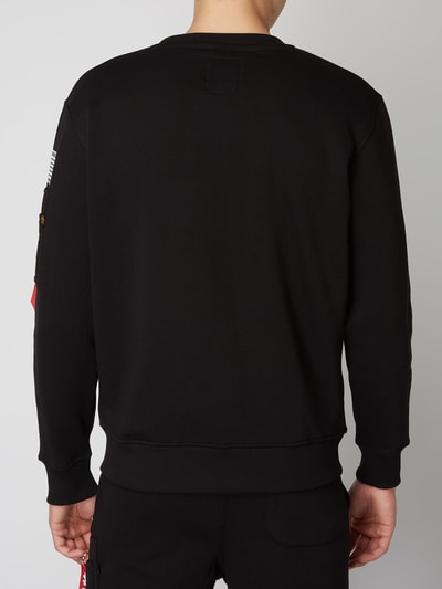 Alpha Industries Sweatshirt met mouwzak Zwart - 5