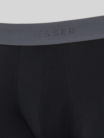 Schiesser Boxershort met elastische logoband in een set van 3 stuks Zwart - 2
