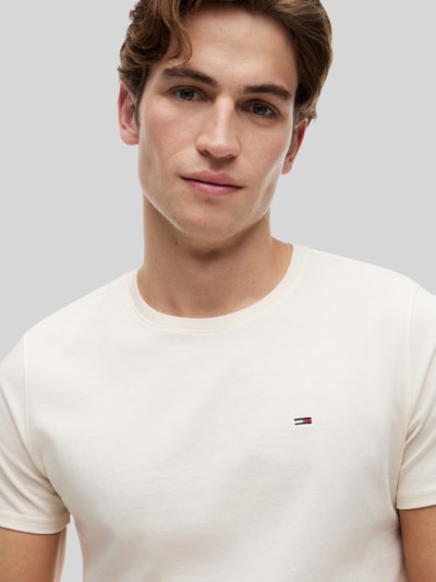 Tommy Jeans Regular Fit T-Shirt aus reiner Baumwolle Offwhite 3