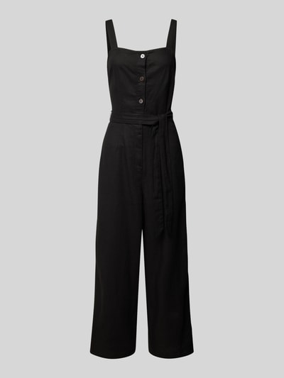 Only Jumpsuit van een mix van linnen en viscose, model 'CARO' Zwart - 2