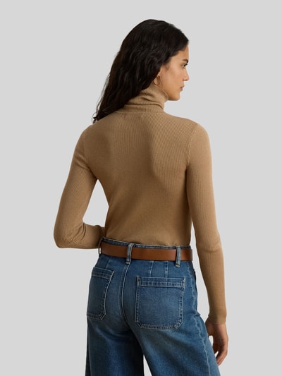 Lauren Ralph Lauren Slim Fit Rollkragenpullover aus Baumwoll-Modal-Mix Camel 5