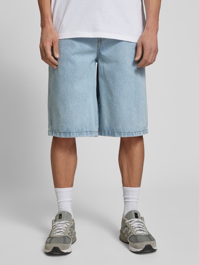 Pegador Bermuda met labelstitching, model 'KOLAR JORTS' Jeansblauw - 4