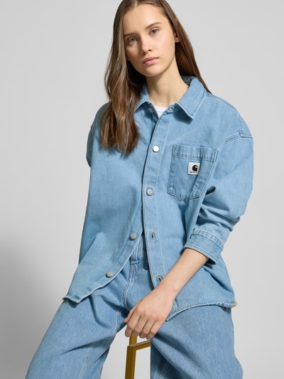 Carhartt Work In Progress Regular fit jeansblouse met borstzak, model 'Alta' Jeansblauw - 3