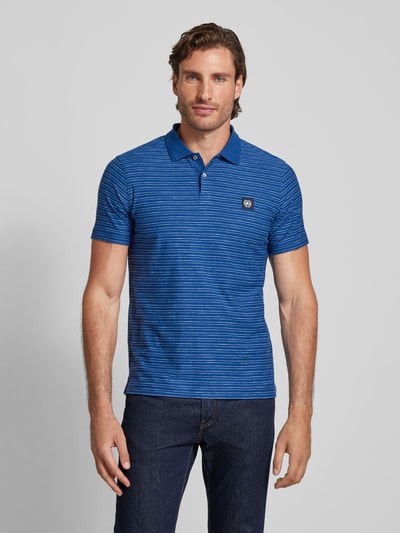 Lerros Regular Fit Poloshirt mit Label-Badge Blau 4