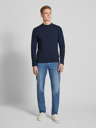 JOOP! Jeans Longsleeve mit geripptem Rundhalsausschnitt Marine 1