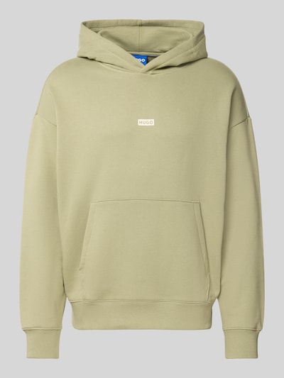 HUGO Blue Loose Fit Hoodie aus reiner Baumwolle Modell 'Nazardo' Hellgruen 1