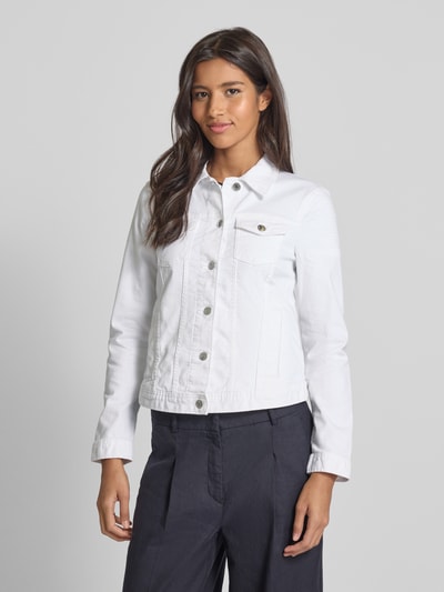 Tom Tailor Regular Fit Jeansjacke aus Baumwoll-Mix Weiss 4