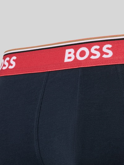 Produktfoto, Slim Fit Boxershorts aus Baumwoll-Mix im 3er-Pack Modell 'POWER' von BOSS, Optik: Unifarben, Label-Bund, Jersey-Stretch