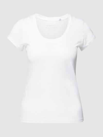 Guess T-Shirt mit Label-Stitching Weiss 2