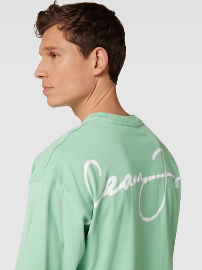 Sean John T-Shirt mit Label-Print Hellgruen 3