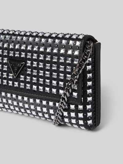 Guess Schoudertas met siersteentjes, model 'ZALINA' Zwart - 3