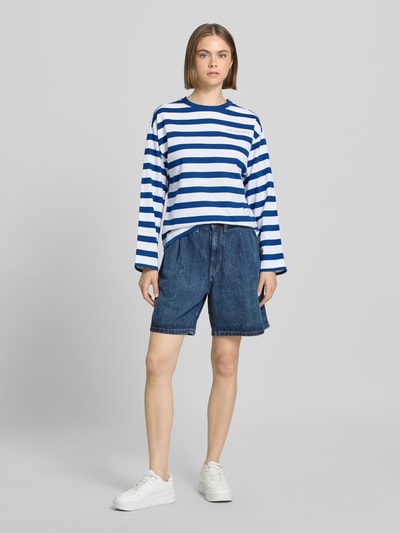 Marc O'Polo Denim Longsleeve met ronde hals Koningsblauw - 1