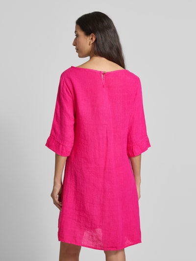 ZABAIONE Linnen jurk met ronde hals, model 'Le44tizia Felroze - 5