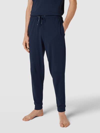 Christian Berg Men Sweatpants mit Label-Details Marineblau 4