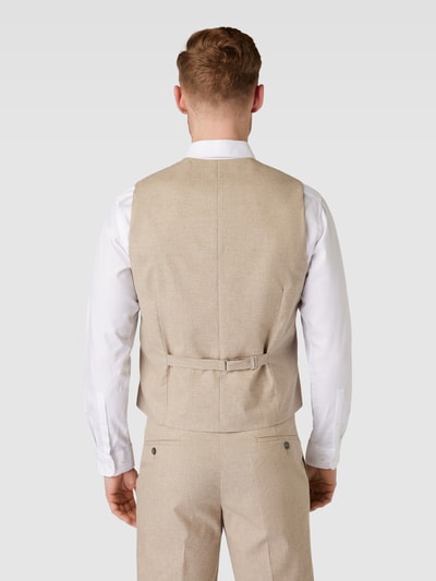 Wilvorst Gilet met strookzakken Beige - 5