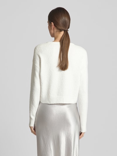 DKNY Gebreide pullover met labelprint Offwhite - 5