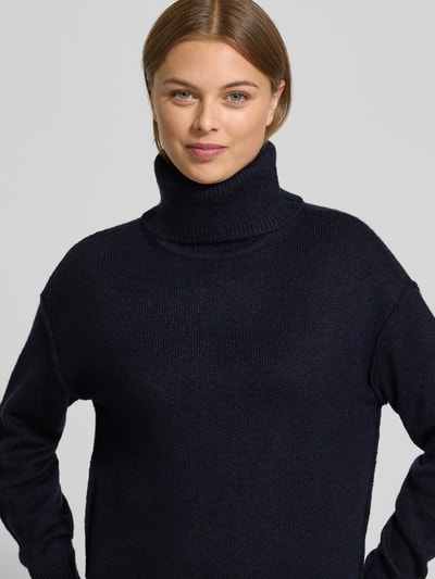 Christian Berg Woman Sweter o kroju relaxed fit z imitacji dzianiny Ciemnoniebieski 3