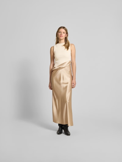 Nanushka Maxikleid mit Rundhalsausschnitt Beige 4