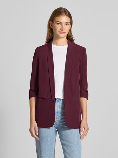 Only Żakiet długi o kroju regular fit z rękawem o dł. 3/4 model ‘ELLY’ Bordowy 4