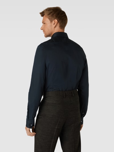CK Calvin Klein Slim Fit Business-Hemd in unifarbenem Design Modell 'Bari' Black 5