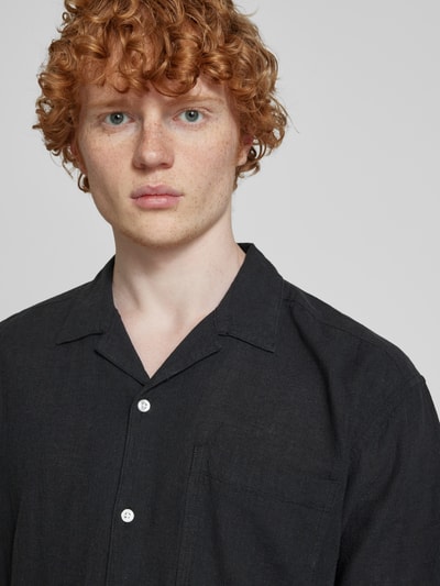 Only & Sons Relaxed fit vrijetijdsoverhemd met 1/2-mouwen, model 'CAIDEN' Zwart - 3