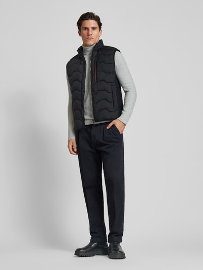 Tom Tailor Regular fit bodywarmer met borstzak met rits Zwart - 1