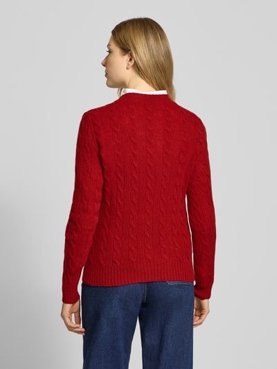 Polo Ralph Lauren Gebreide pullover van een mix van wol en kasjmier, model 'JULIANNA' Rood - 5