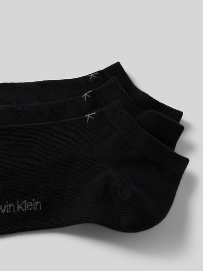 CK Calvin Klein Sneakersokken met labeldetail in een set van 3 paar Zwart - 2