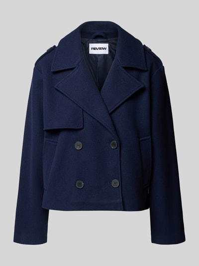 Review Jacke mit Reverskragen Dunkelblau 2