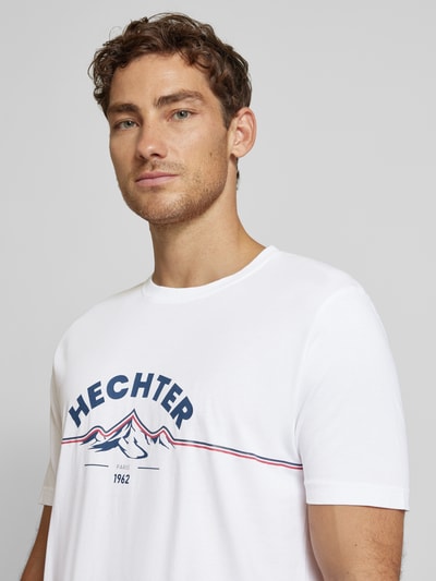 HECHTER PARIS T-shirt met labelprint Wit - 3